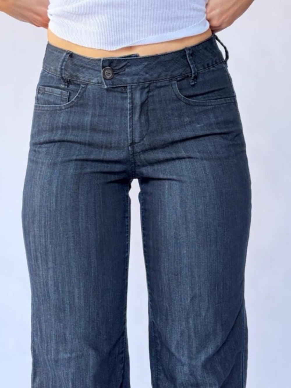Low Rise Flare Denim Trousers Jag Size 4 - Picture 3 of 5
